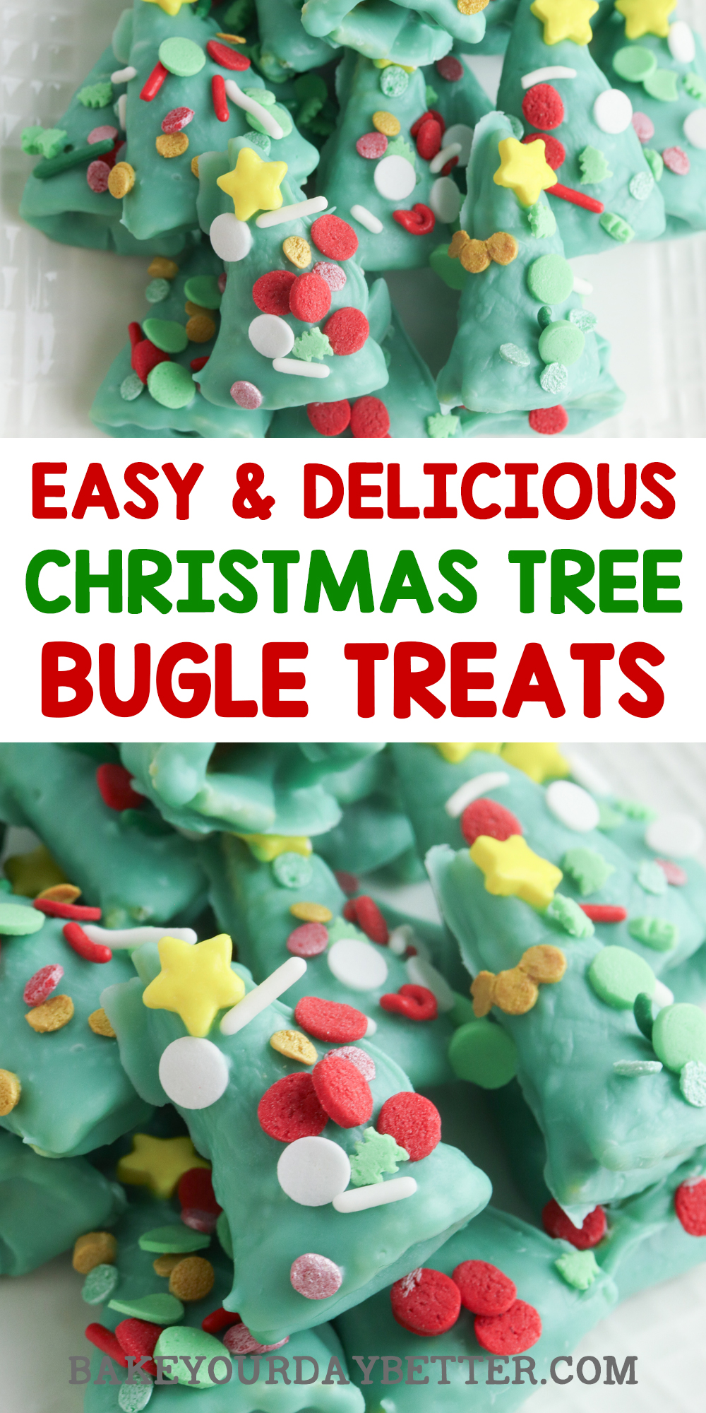 easy and delicious christmas tree bugle treats