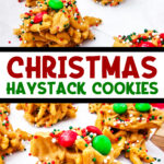 christmas haystack cookies - easy no bake holiday cookie recipe!