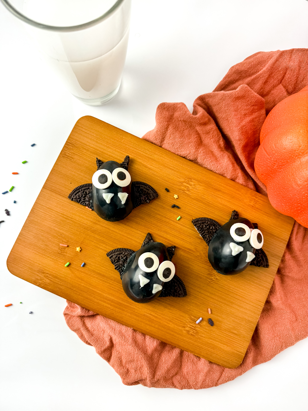 cute halloween bat truffles