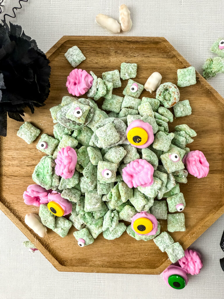 overhead shot of finished zombie muddy buddies