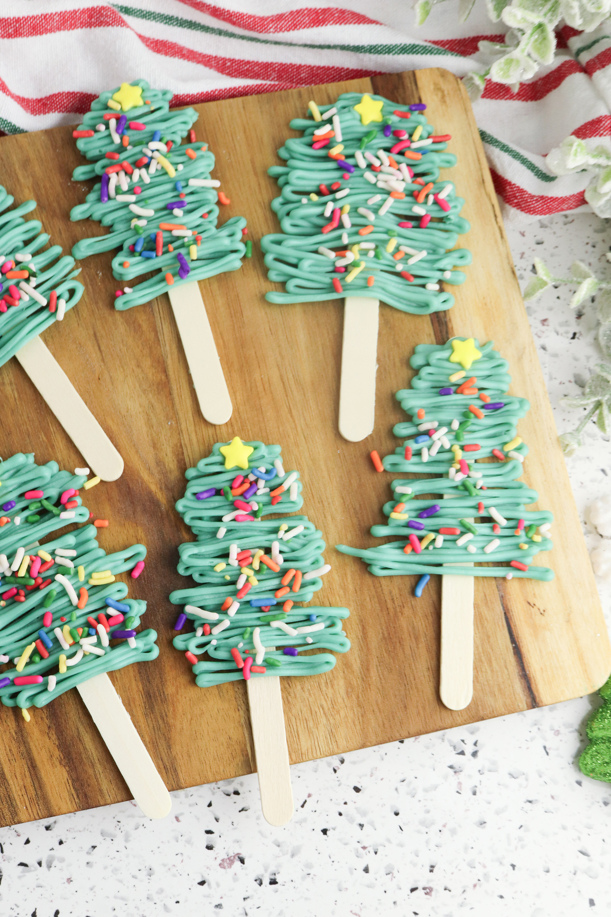 Christmas tree candy pops