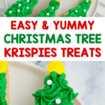 easy and yummy christmas tree rice krispies treats
