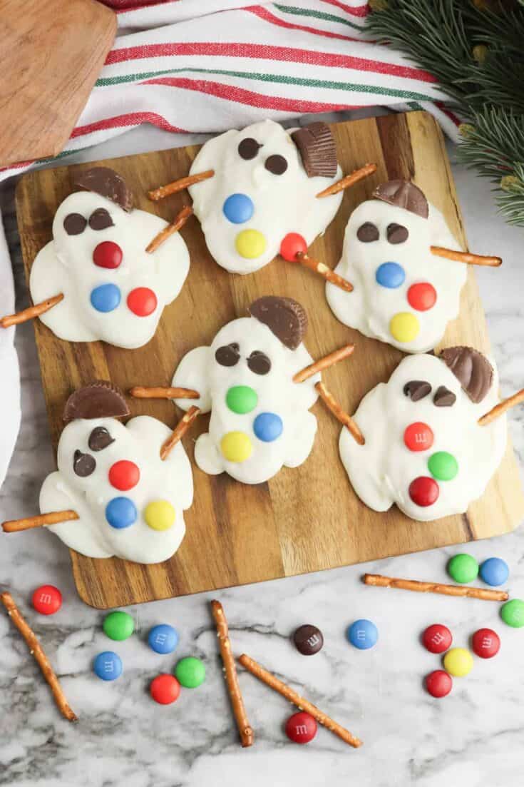 easy tutorial melted snowman nutter butter treats