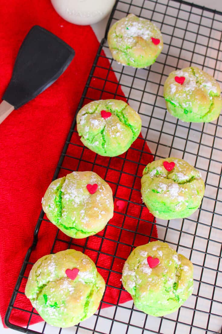 grinch cake mix cookies