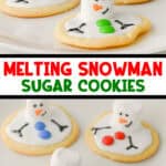 melting snowman sugar cookies
