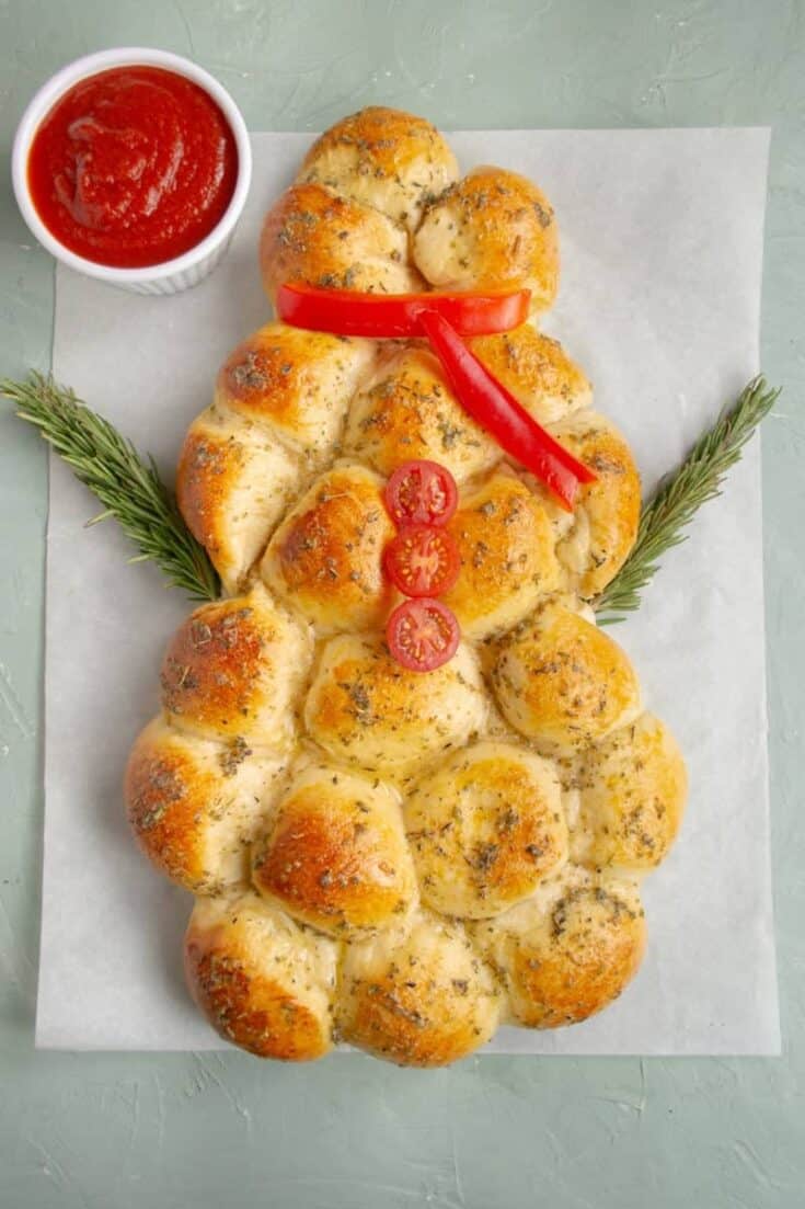 Snowman Cheesy Pull Apart Bread DSC 0163 5