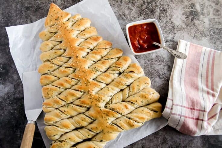 sourdough pull apart christmas tree bread 159