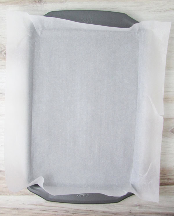 parchment paper on a baking sheet