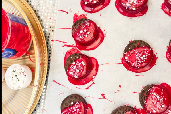 add sprinkles and candy hearts