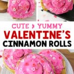 cute and yummy valentine's cinnamon rolls