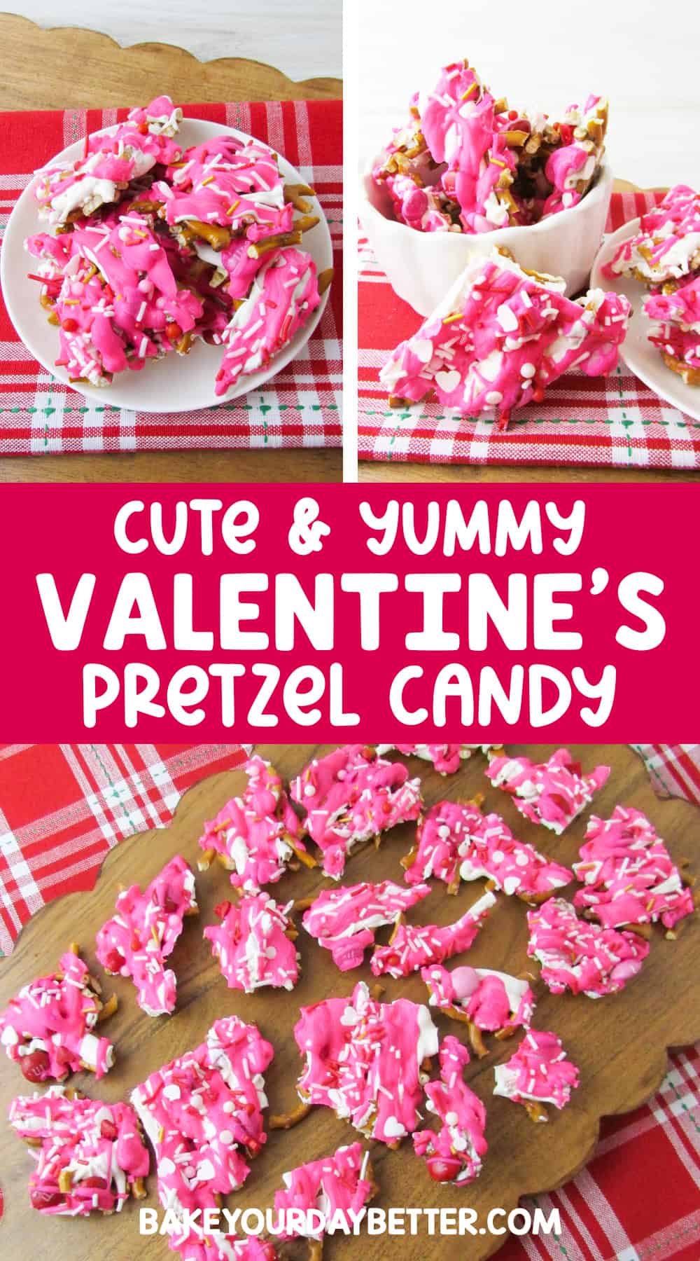 cute and yummy valentine's pretzel candy